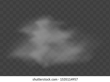 Realistischer Rauch auf transparentem Hintergrund. Vektorgrafik mit speziellem Raucheffekt.Vektorgrafik isoliert realistische Rauchwellen.