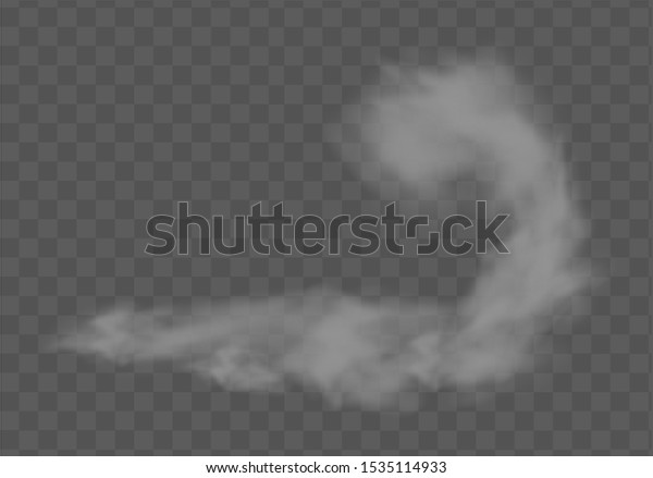 透明な背景にリアルな煙 特殊な煙効果を持つベクターイラスト ベクター画像分離型のリアルなたばこの煙の波 のベクター画像素材 ロイヤリティフリー