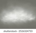 Realistic smoke, vape, fog, smog. Illustration of smoke on a transparent background.