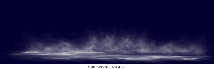 Realistic smoke, vape, fog, smog. Illustration of smoke on a transparent background.	