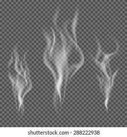 Realistic smoke vector on transparent background