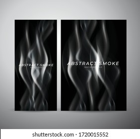 realistic smoke waves background, Abstract futuristic banner wallpaper.