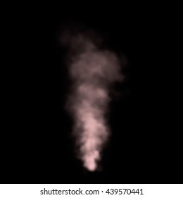 Realistic smoke.Isolated on black background.Vector illustration.