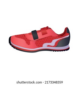 Realistic sneakers. Sports shoes in detailed style.