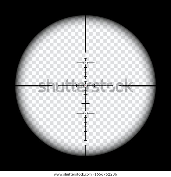 Realistic Sniper Scope Crosshairs View Sniper Stock Vector (Royalty ...