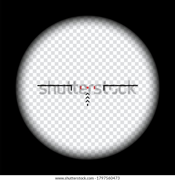 Realistic Sniper Scope Crosshairs View Sniper Stock Vector (royalty 