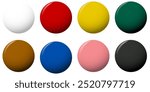 Realistic Snooker Balls isolated on a white background