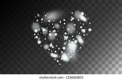 Realistic Snow Background. Christmas Magic Illustration. Isolated Snowflakes Background. Fantasy  Snowstorm Illustration Design.