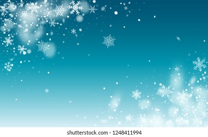 Realistic Snow Background. Christmas Magic Illustration. Isolated Snowflakes Background. Magic Blizzard Illustration Design.