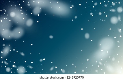 Realistic Snow Background. Christmas Magic Illustration. Background with Isolated Fall of Snow. Magic Blizzard Illustration Design.