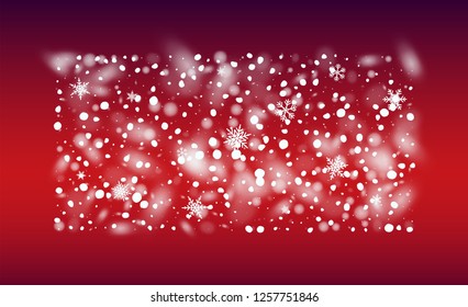 Realistic Snow Background. Fantasy Holiday Vector Illustration. Realistic Falling Snow Background. Fantasy  Snowstorm Illustration Design.