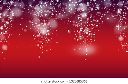 Realistic Snow Background. Illustration for Happy New Year Design. 2019 Celebration Background. Magic Blizzard Illustration Design.
