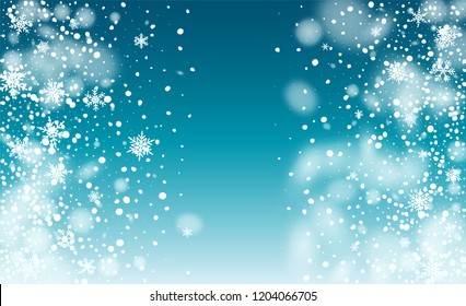 Realistic Snow Background. Illustration for Merry Christmas Design. 2019 Celebration Background. Fantasy  Snowstorm Illustration Design.