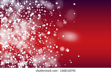 Realistic Snow Background. Illustration for Winter Holiday Greetings. Realistic Falling Snow Background. Magic Blizzard Illustration Design.