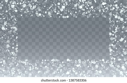 Realistic Snow Background. Illustration for Winter Holiday Greetings. 2019 Celebration Background. Magic Blizzard Illustration Design.