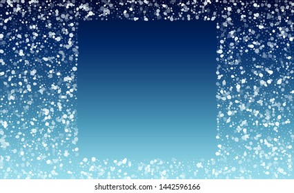 Realistic Snow Background. Winter Holiday Illustration. Isolated Snowflakes Background. Magic Blizzard Illustration Design.