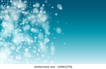 Realistic Snow Background. Winter Merry Christmas Illustration. Glitter Snowflakes Background. Magic Blizzard Illustration Design.