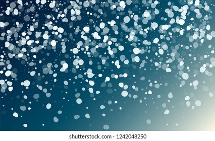 Realistic Snow Background. Winter Merry Christmas Illustration. Background with Isolated Fall of Snow. Magic Blizzard Illustration Design.