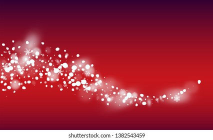 Realistic Snow Background. Winter Snowy Vector Illustration. Background with Flying Snowflakes. Fantasy  Snowstorm Illustration Design.