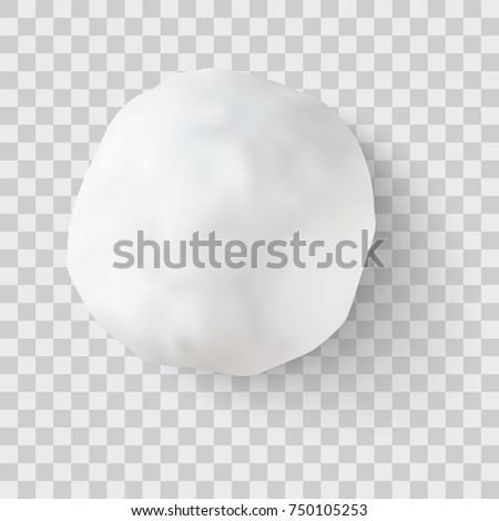 realistic snow ball vector illustration