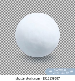 Realistic snow ball vector illustration.Christmas, snow texture, holiday snow.Christmas banner for the inscription.