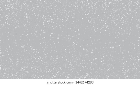 Realistic Snow, Gray Winter. Falling Snowflakes, Night Sky. Winter Holidays Storm Background. Advertising Frame, New Year, Christmas Weather. Elegant Scatter, Grunge White Glitter. Cold Realistic Snow