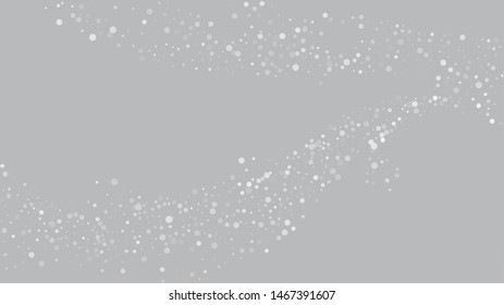 Realistic Snow, Gray Winter. Falling Snowflakes, Night Sky. Advertising Frame, New Year, Christmas Weather. Winter Holidays Storm Background. Elegant Scatter, Grunge White Glitter. Cold Realistic Snow