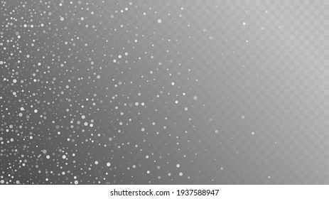 Realistic Snow, Gray Winter. Winter Holidays Storm Background. Falling Snowflakes, Night Sky. Advertising Frame, New Year, Christmas Weather. Elegant Scatter, Grunge White Glitter. Cold Realistic Snow