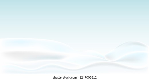 Realistic snowdrift isolated. Vector illustration of snow hills. Winter snowy landscape with snow drifts.