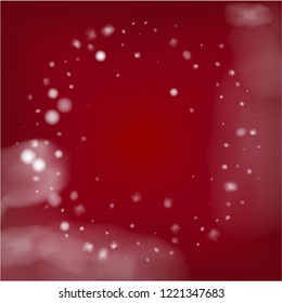 Realistic Snowfall Vector on Blue. Christmas, New Year Grunge Holidays Background. Realistic Vector Snowfall, Flying, Falling Snowflakes. Cold Random Dots, Storm, Frost Effect Magic Ice Square Frame.