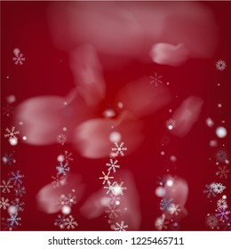 Realistic Snowfall Vector on Blue. Christmas, New Year Grunge Holidays Background. Realistic Snowfall Texture, Flying Snowflakes Overlay. Random Dots, Storm Sky, Frost Effect Magic Ice Square Frame.