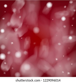 Realistic Snowfall Vector on Blue. Christmas, New Year Ad, Flyer, Card Background. Realistic Snowfall Pattern, Falling Snowflakes Overlay. Winter Dots, Storm Sky, Frost Effect Magic Ice Square Frame.