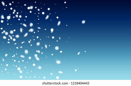 Realistic Snowflakes Background. Christmas Magic Illustration. 2019 Celebration Background. Magic Blizzard Illustration Design.