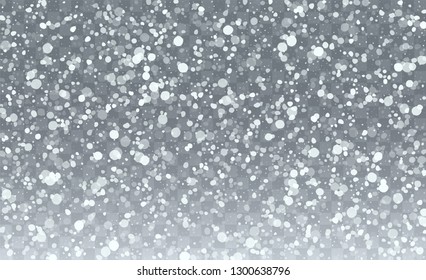 Realistic Snowflakes Background. Christmas Magic Illustration. Background with Flying Snowflakes. Magic Blizzard Illustration Design.