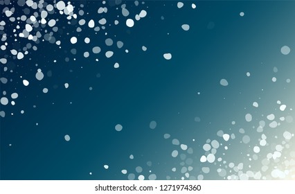 Realistic Snowflakes Background. Winter Merry Christmas Illustration. Background with Flying Snowflakes. Magic Blizzard Illustration Design.