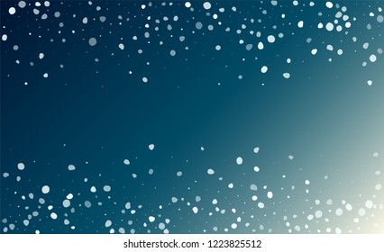 Realistic Snowflakes Background. Winter Vector Illustration. Glitter White Snow Background. Fantasy  Snowstorm Illustration Design.