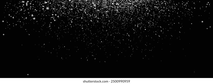 Realistic snowflakes winter snowfall ice background