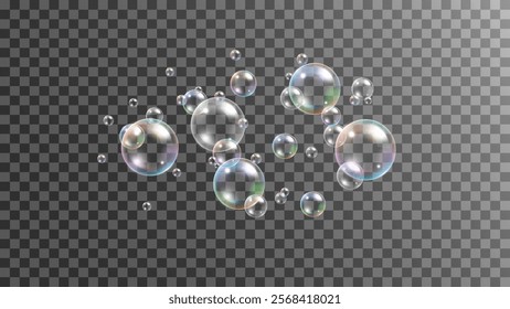 realistic soap bubble background vector