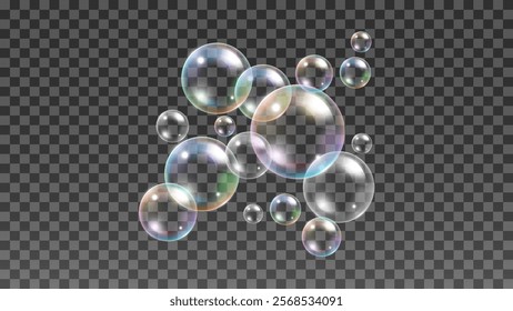 realistic soap bubble background vector