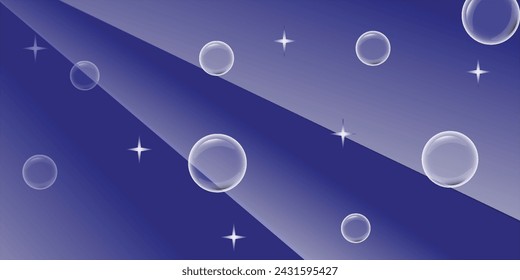 Realistic soap bubbles collection. Bubbles lie on a dark background. Flying soap bubbles, vector
