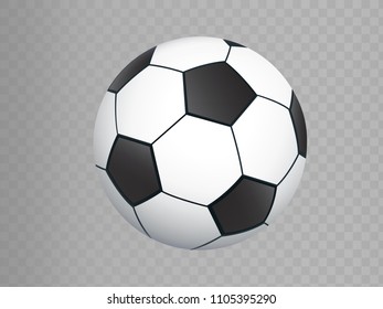 Realistic soccer  3 D  ball. Gradient mesh. High resolution