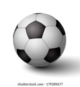 Realistic soccer ball for football icon isolated vector illustration