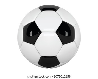 Realistic soccer ball or football ball on white background. 3d Style vector Ball isolated on white background.