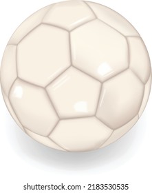 Realistic soccer ball or football ball on white background. 3D vector fooball isolated on white background