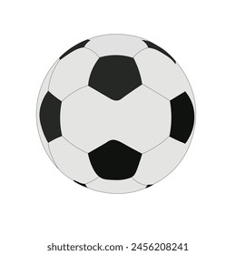 Realistic Soccer ball or Football on a white background. Football Vector illustration isolated.