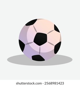 Realistic soccer ball illustration on a football field, perfect for sports promotions or designs. Dynamic and vibrant, capturing the spirit of the game.