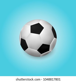 Realistic Soccer ball isolated on white, element for design. Isolated vector illustration.
