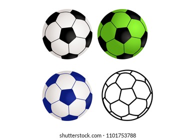 realistic soccer ball isolated on white background. clipart