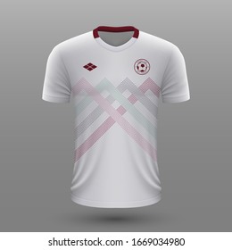 Realistic soccer shirt 2020, Switzerland away jersey template for football kit. Vector illustration