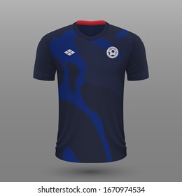 Realistic soccer shirt 2020 , USA away jersey template for football kit. Vector illustration